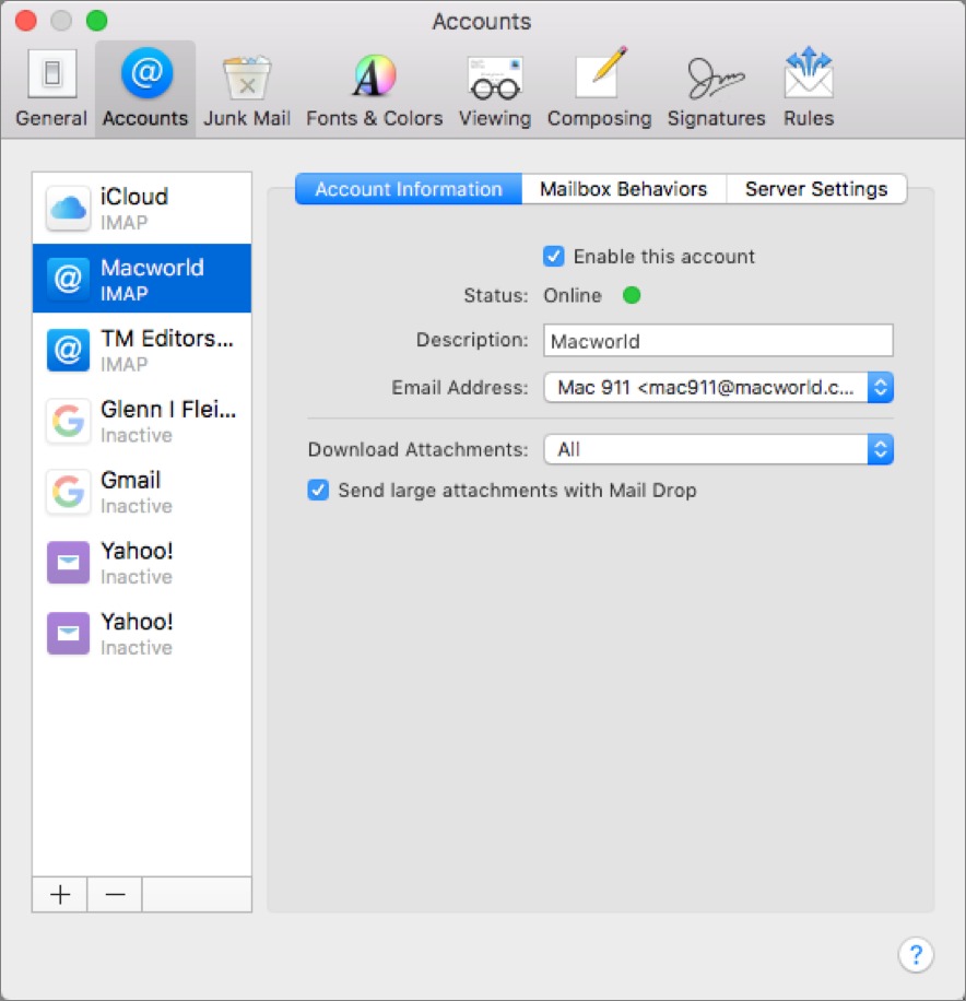 Macos delete mail app and all time